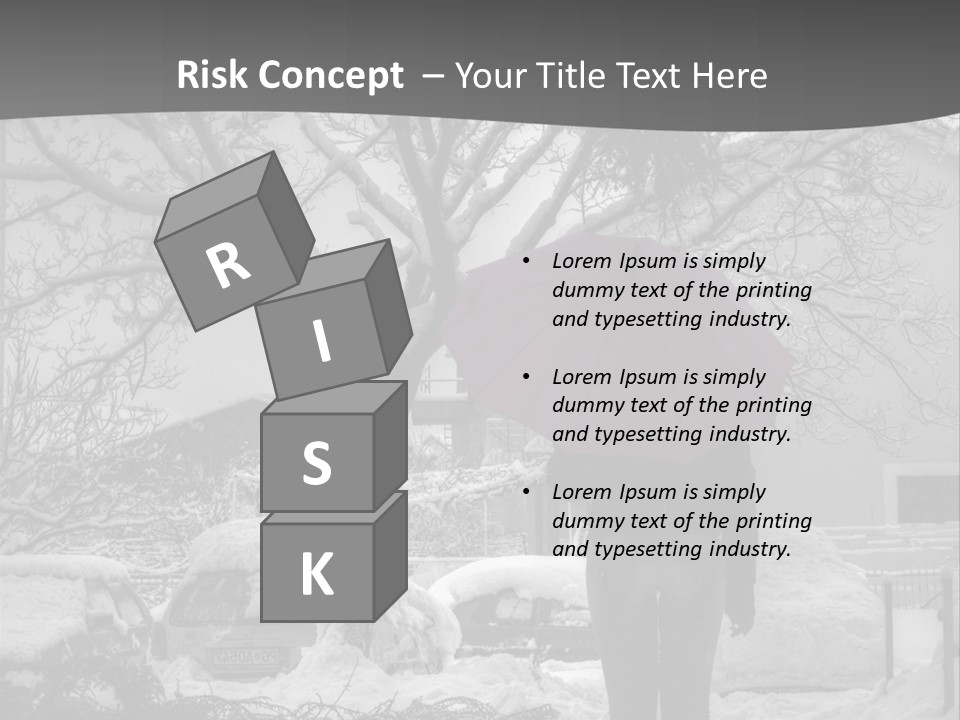 Car Rain Umbrella PowerPoint Template