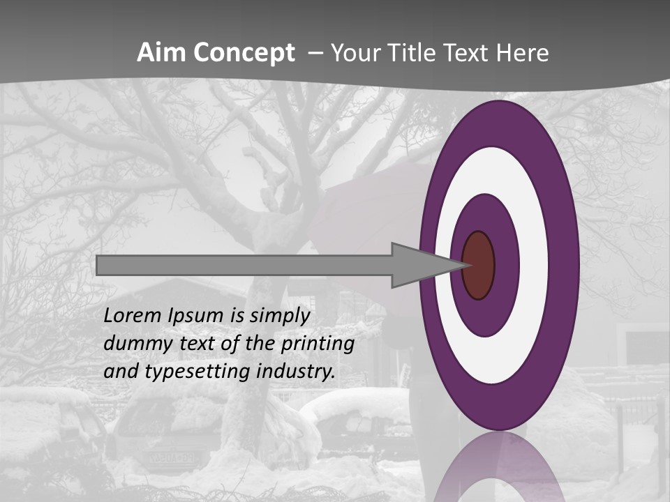 Car Rain Umbrella PowerPoint Template