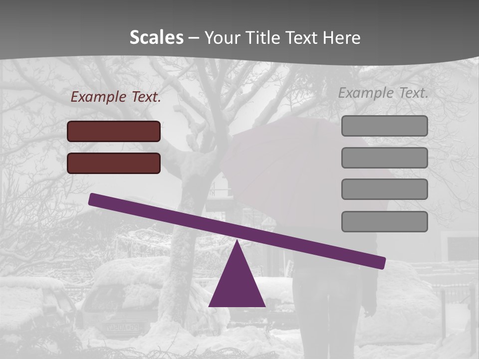 Car Rain Umbrella PowerPoint Template