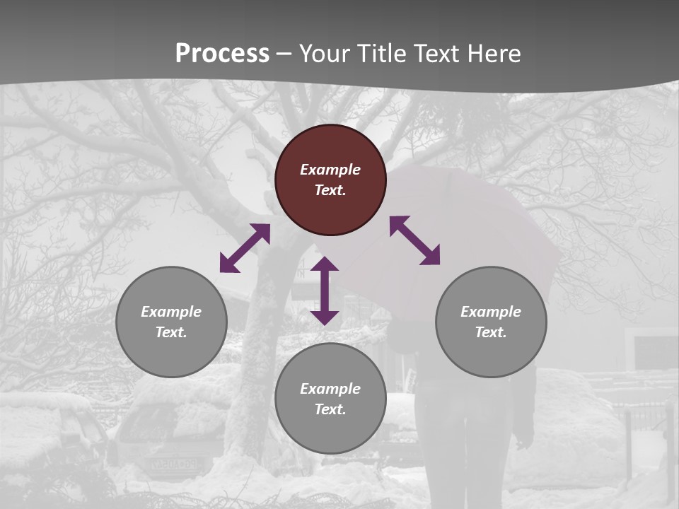 Car Rain Umbrella PowerPoint Template