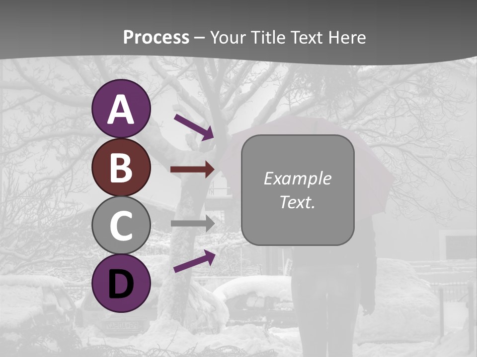 Car Rain Umbrella PowerPoint Template