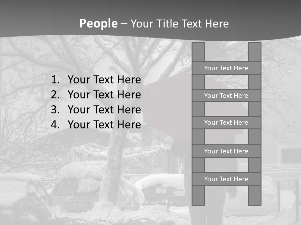 Car Rain Umbrella PowerPoint Template
