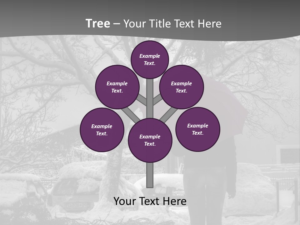 Car Rain Umbrella PowerPoint Template