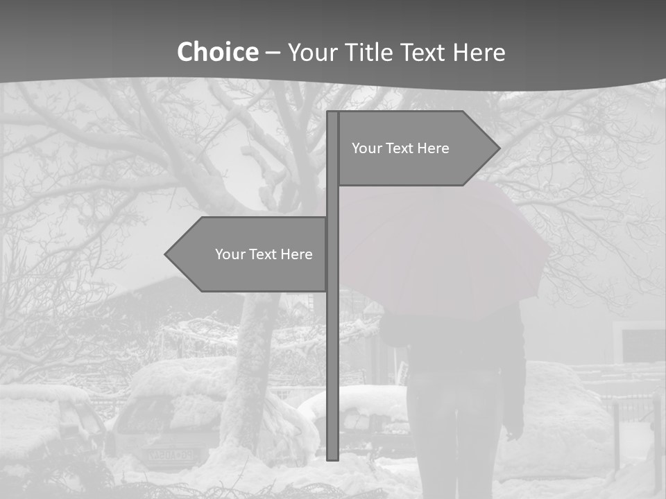 Car Rain Umbrella PowerPoint Template