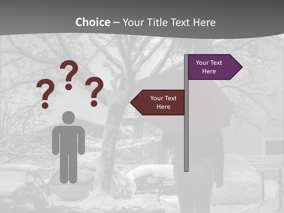 Car Rain Umbrella PowerPoint Template