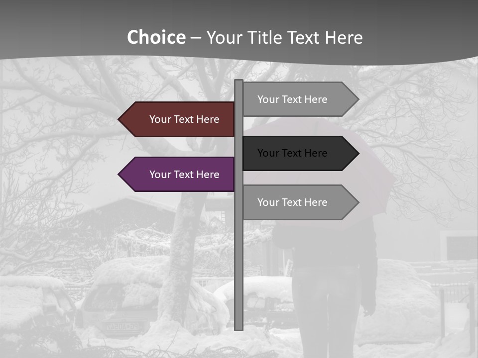 Car Rain Umbrella PowerPoint Template