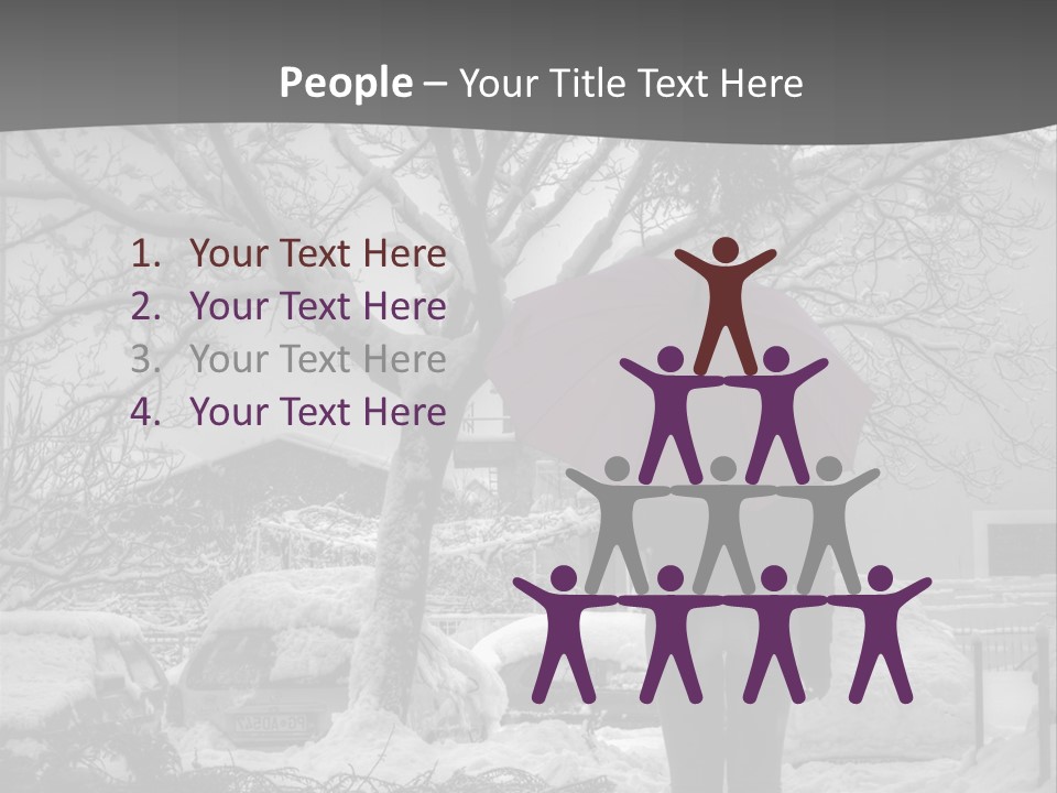Car Rain Umbrella PowerPoint Template