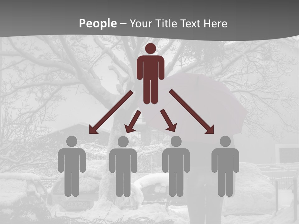 Car Rain Umbrella PowerPoint Template