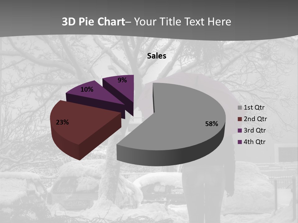 Car Rain Umbrella PowerPoint Template
