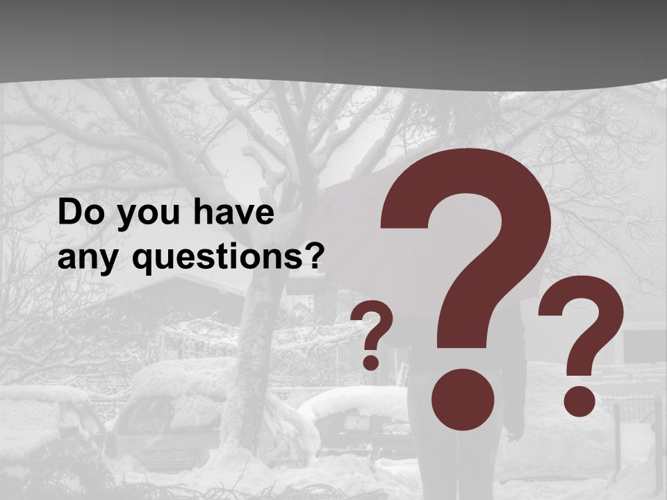 Car Rain Umbrella PowerPoint Template