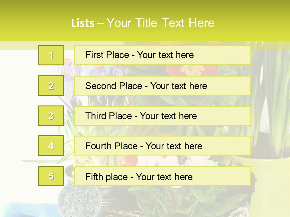 Red Plant Narcissus PowerPoint Template