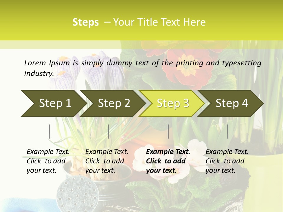 Red Plant Narcissus PowerPoint Template