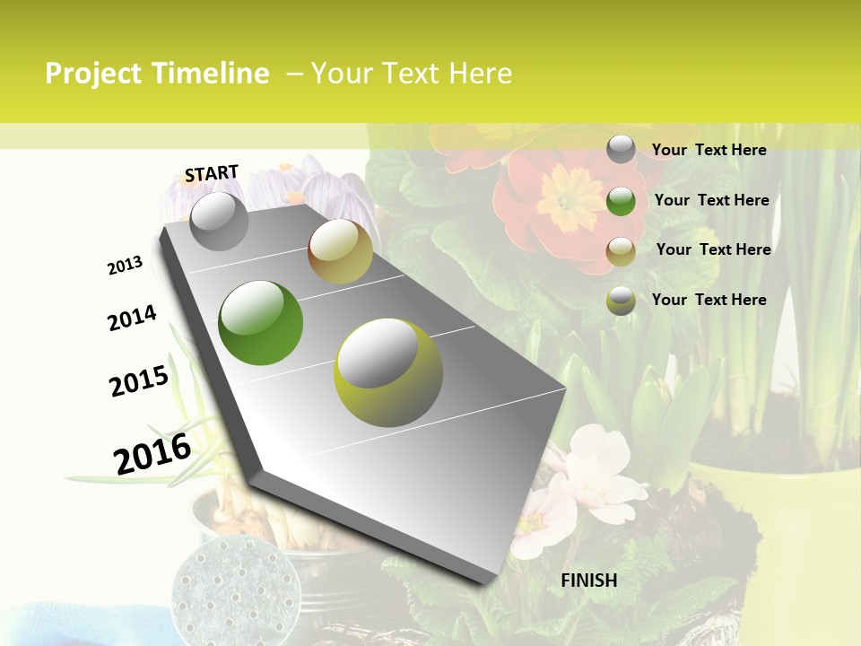 Red Plant Narcissus PowerPoint Template