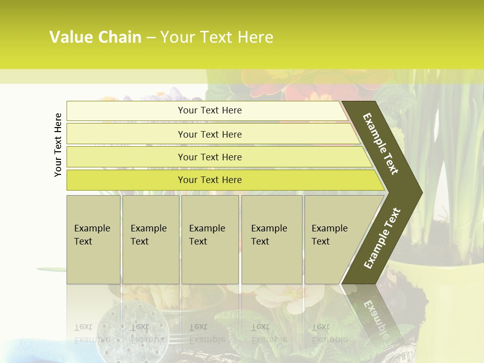 Red Plant Narcissus PowerPoint Template