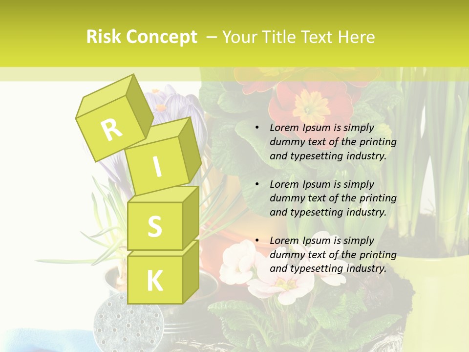 Red Plant Narcissus PowerPoint Template