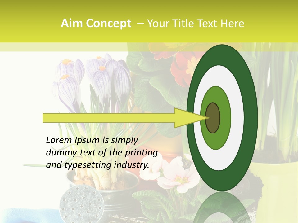 Red Plant Narcissus PowerPoint Template