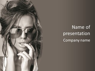 Girl Woman Face PowerPoint Template