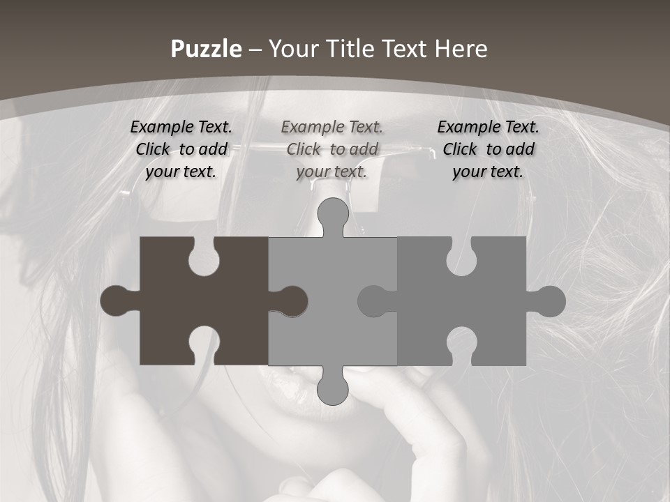 Girl Woman Face PowerPoint Template