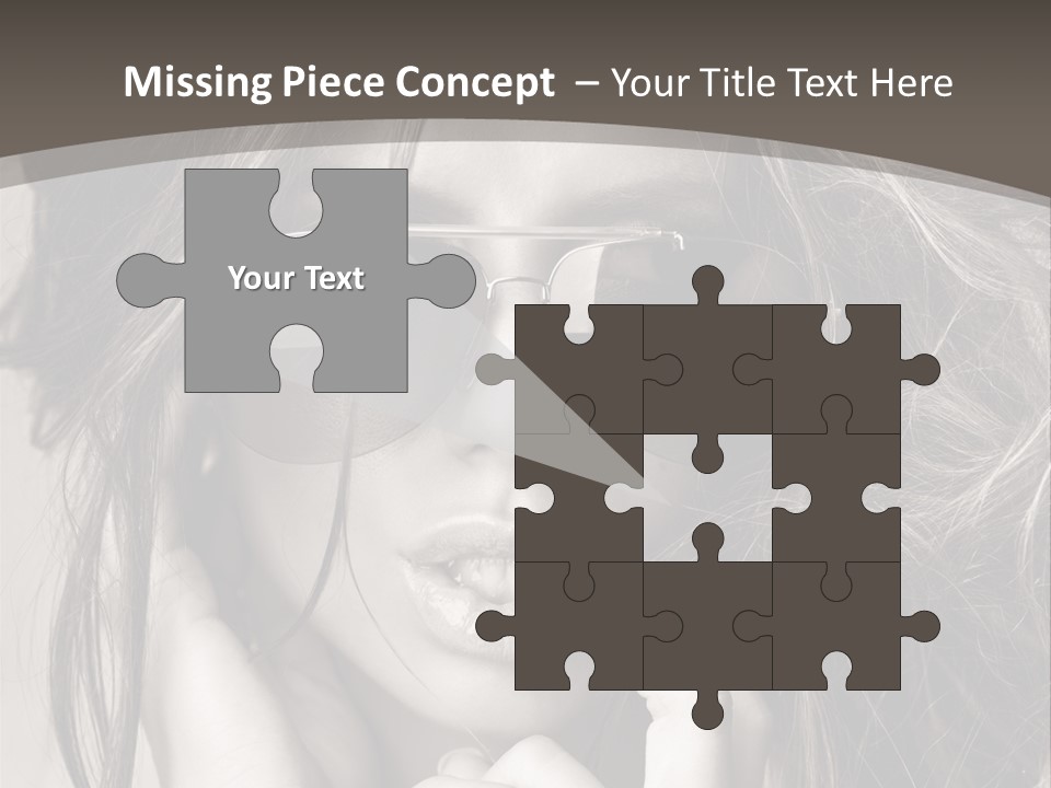 Girl Woman Face PowerPoint Template