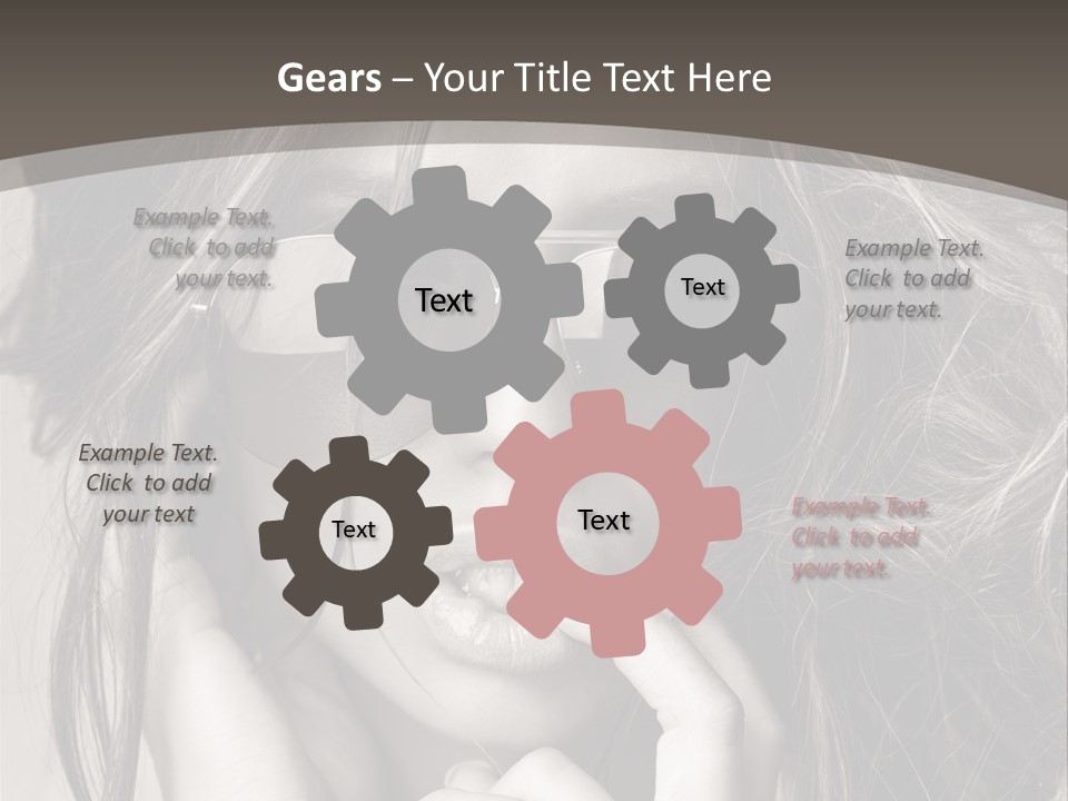 Girl Woman Face PowerPoint Template