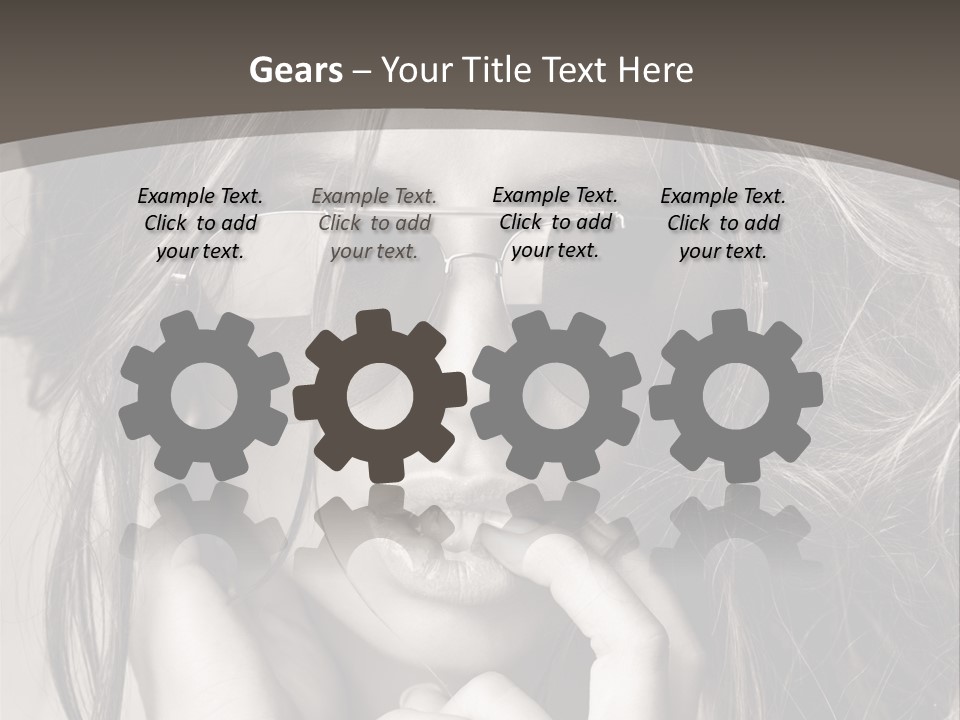 Girl Woman Face PowerPoint Template