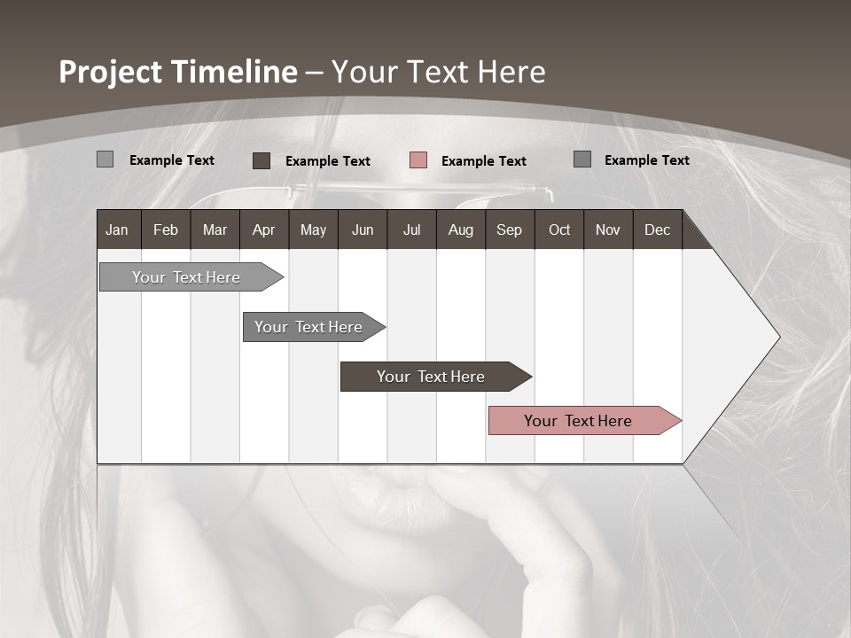 Girl Woman Face PowerPoint Template