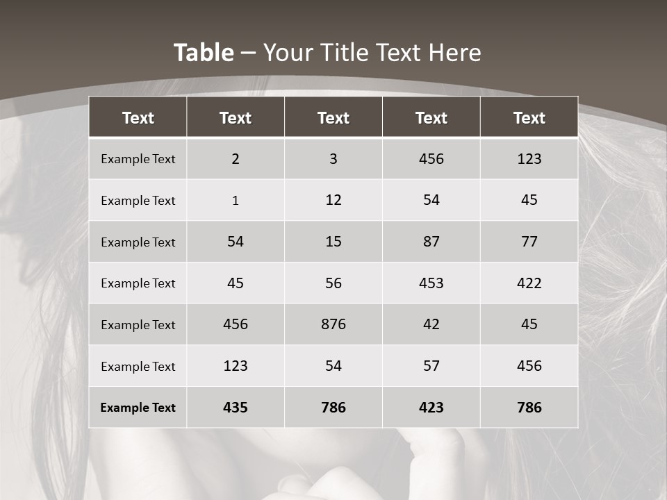 Girl Woman Face PowerPoint Template