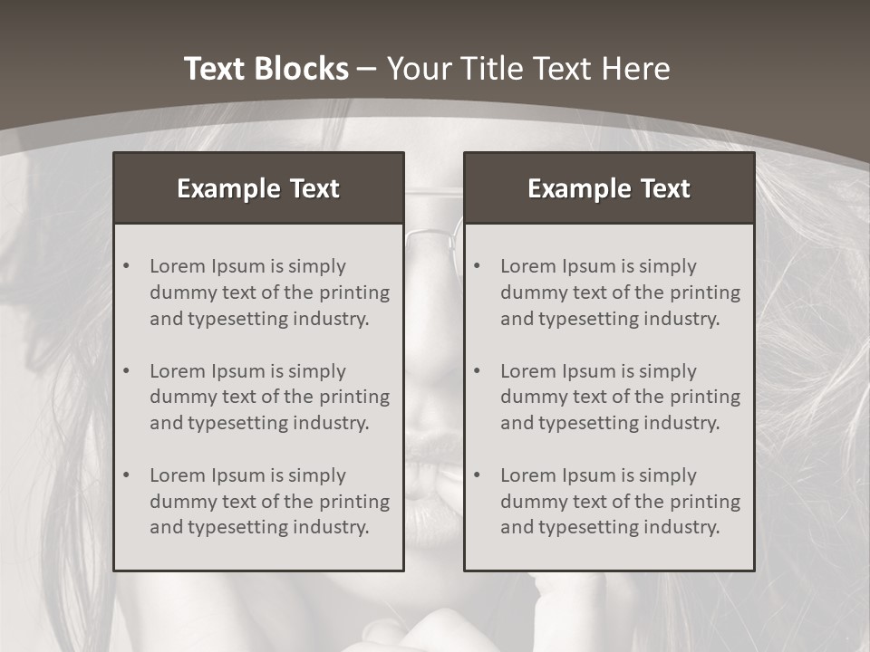 Girl Woman Face PowerPoint Template