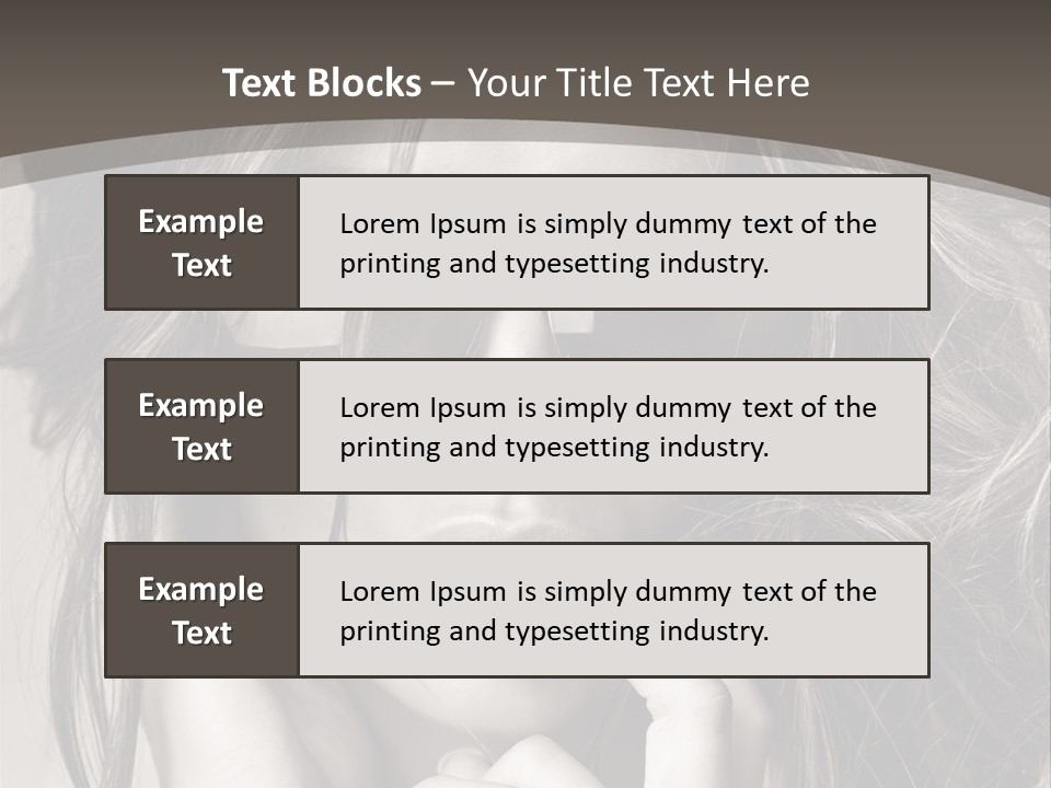 Girl Woman Face PowerPoint Template