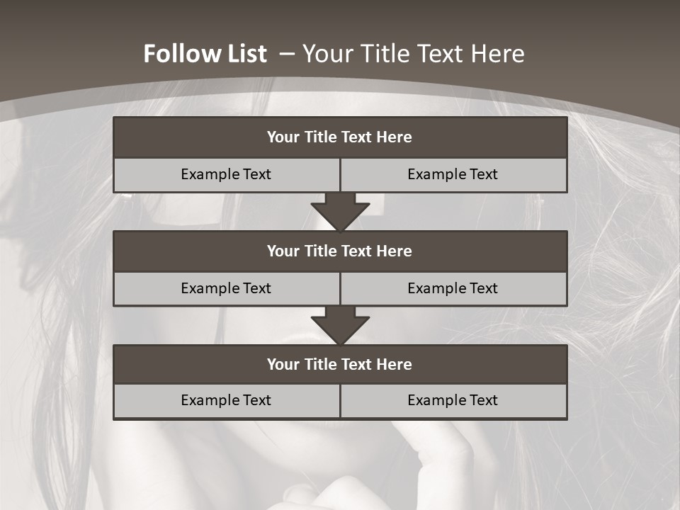 Girl Woman Face PowerPoint Template