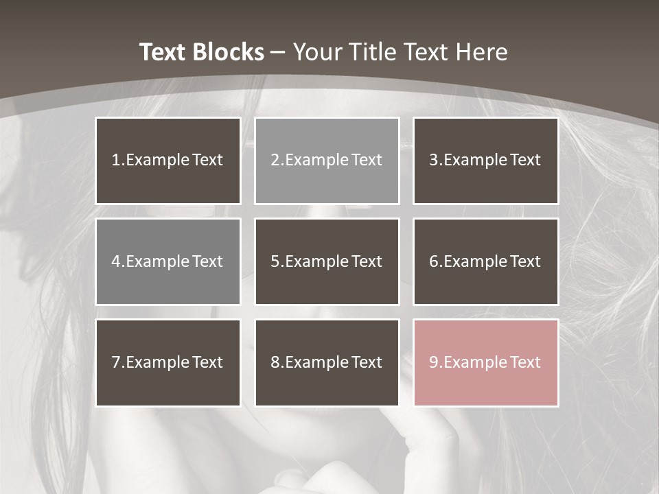 Girl Woman Face PowerPoint Template