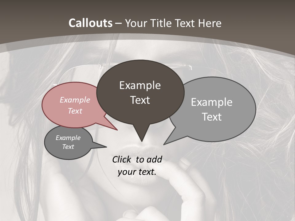 Girl Woman Face PowerPoint Template