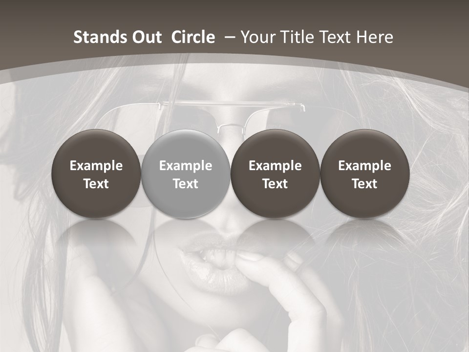 Girl Woman Face PowerPoint Template