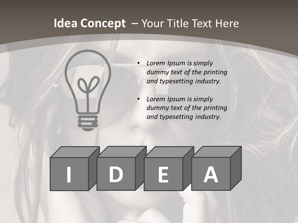 Girl Woman Face PowerPoint Template