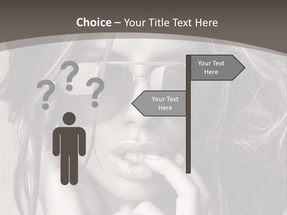 Girl Woman Face PowerPoint Template