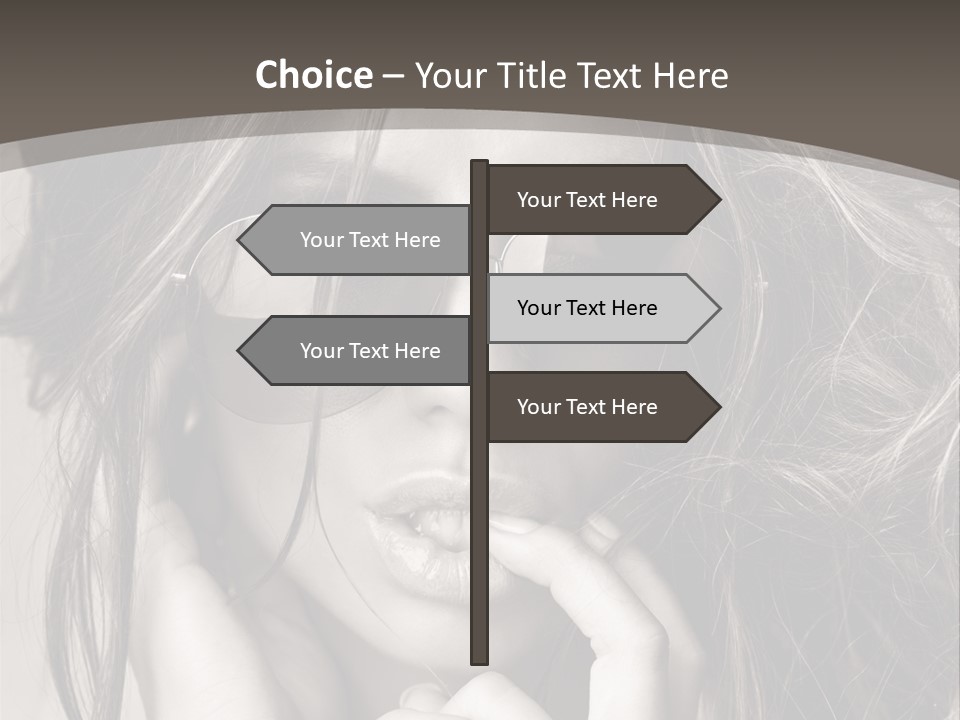 Girl Woman Face PowerPoint Template