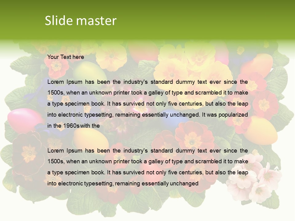 Multicolor Rose Decorative PowerPoint Template