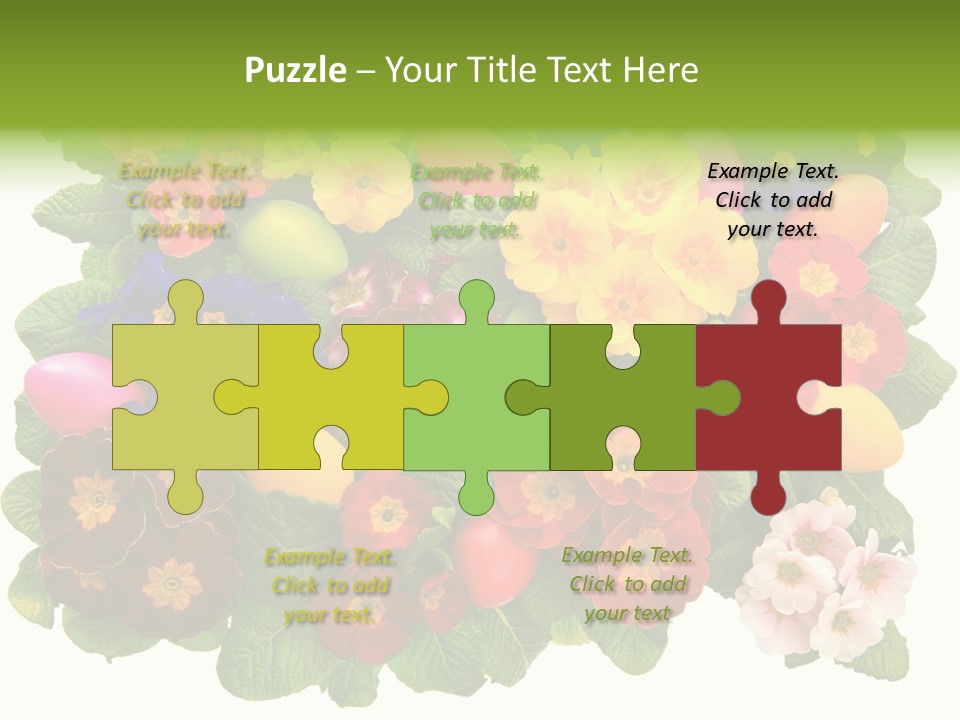Multicolor Rose Decorative PowerPoint Template