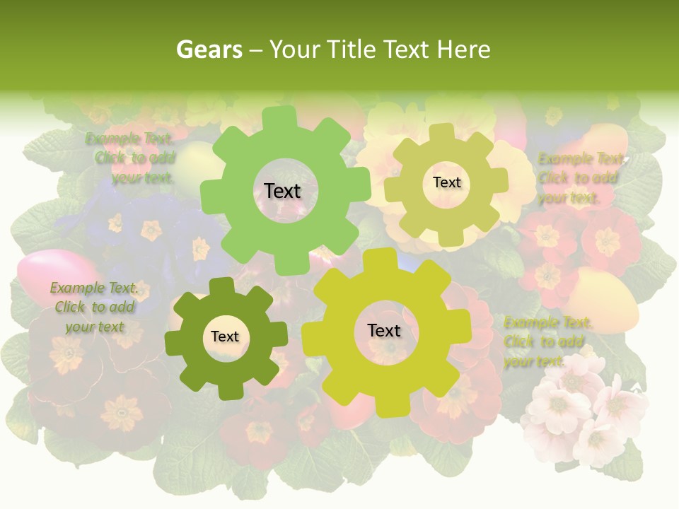 Multicolor Rose Decorative PowerPoint Template