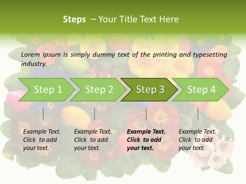 Multicolor Rose Decorative PowerPoint Template