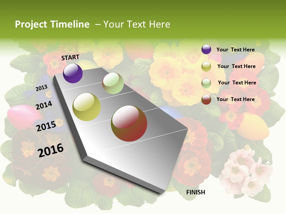 Multicolor Rose Decorative PowerPoint Template