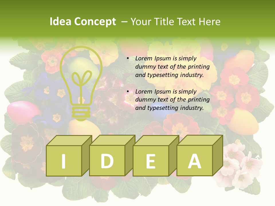 Multicolor Rose Decorative PowerPoint Template