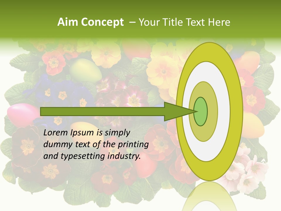 Multicolor Rose Decorative PowerPoint Template