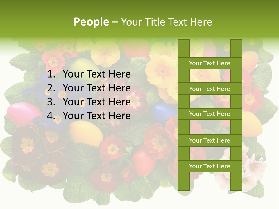 Multicolor Rose Decorative PowerPoint Template