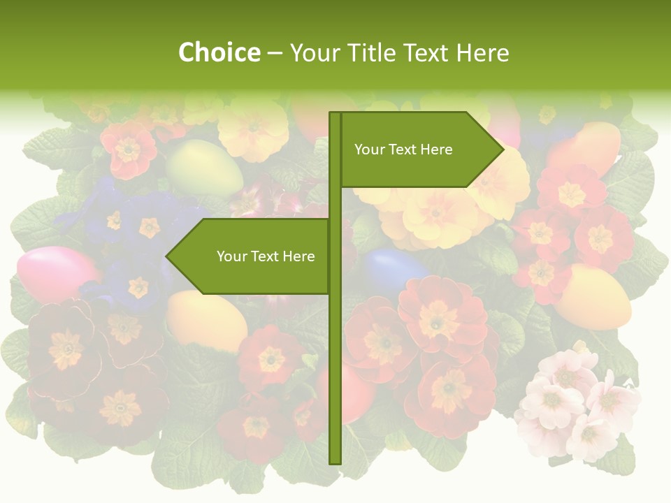 Multicolor Rose Decorative PowerPoint Template