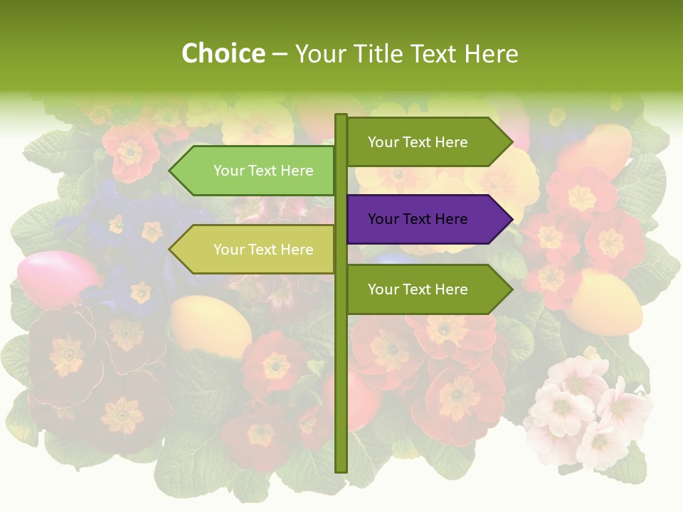 Multicolor Rose Decorative PowerPoint Template