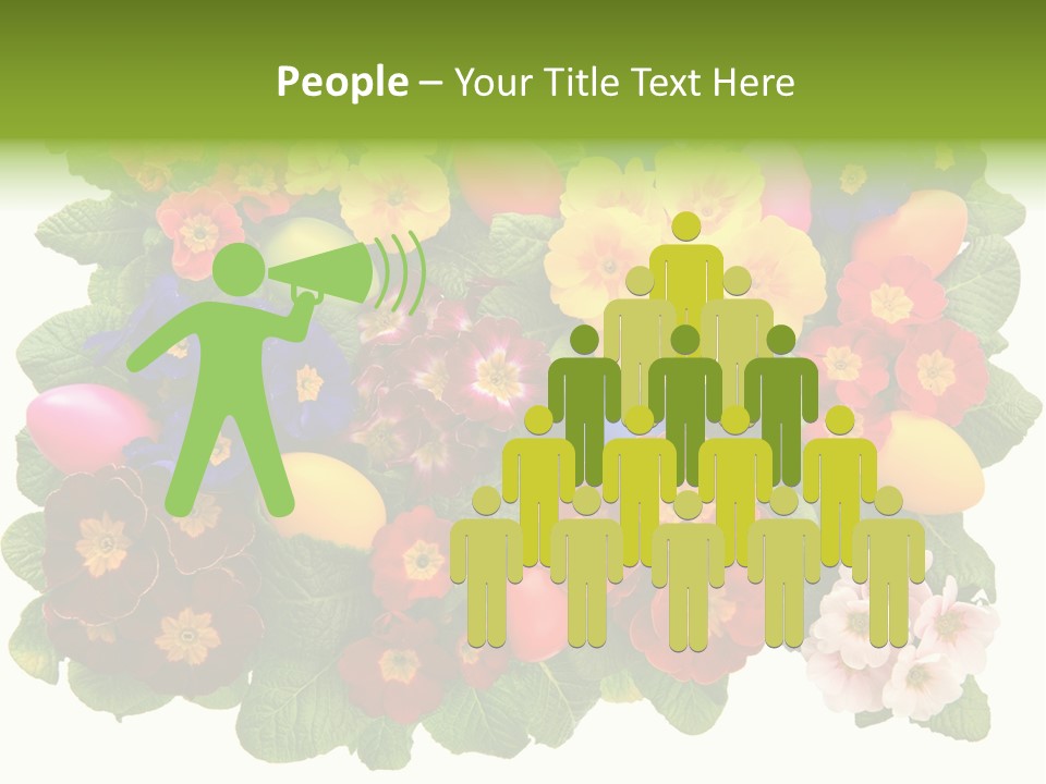 Multicolor Rose Decorative PowerPoint Template