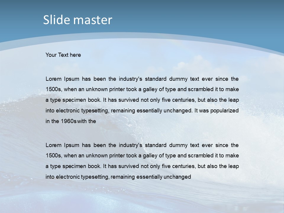 Bubbles Clouds Beauty PowerPoint Template