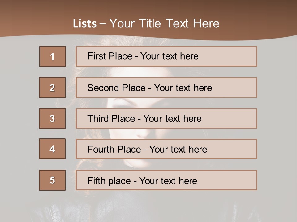 Shoulders Face Hair PowerPoint Template