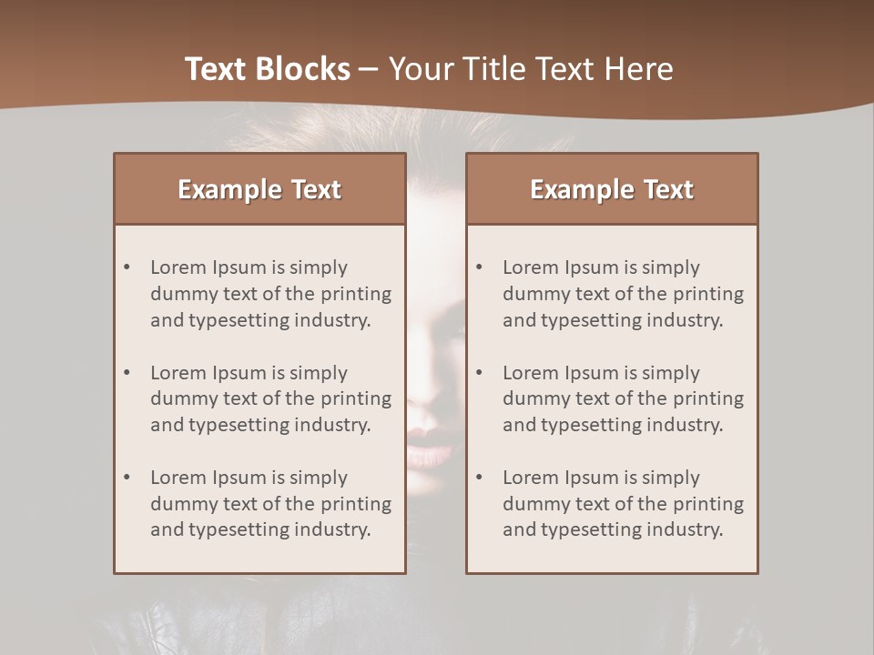 Shoulders Face Hair PowerPoint Template